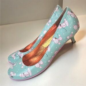 Irregular Choice Kitten Heel Court Shoes With Poodle Print